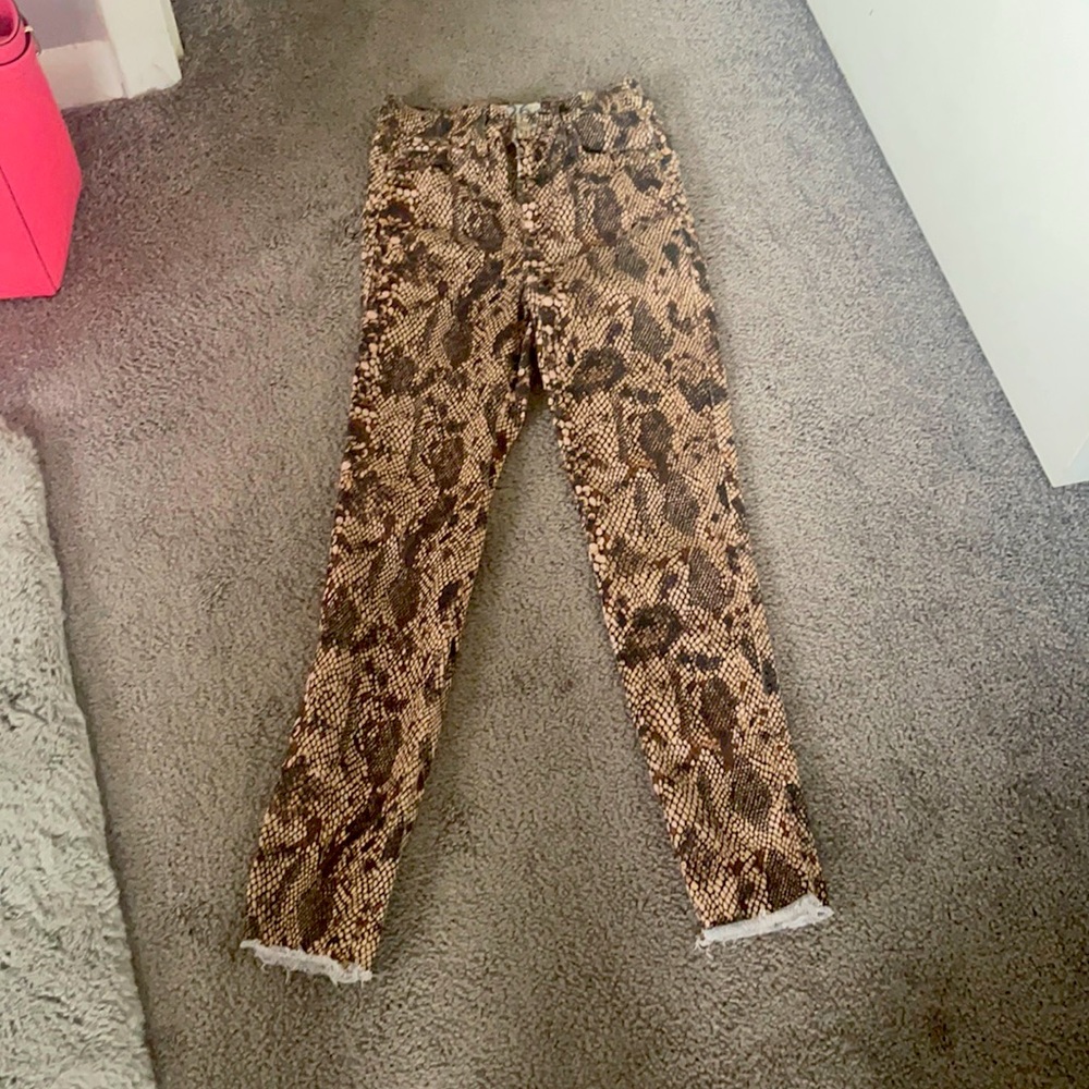 Free people from Nordstrom snake print skinny jean